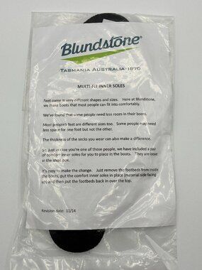 NEW Blundstone Multi Fit Inner Soles Replacement Comfort Inserts Pair 9.5"